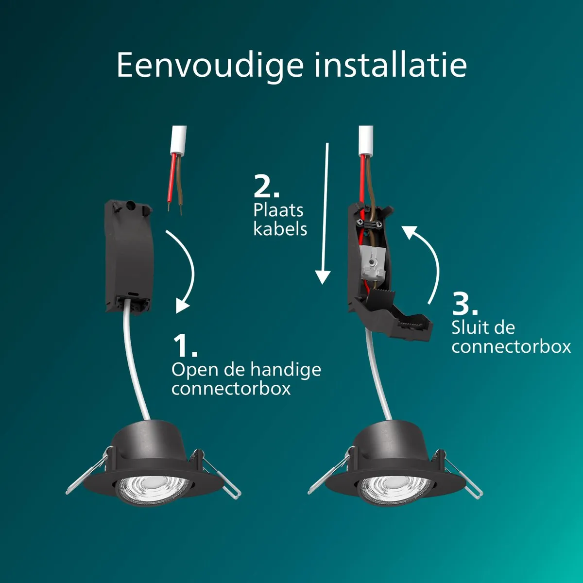 Philips Cilantro Inbouwspot 5W - 4000K - Zwart