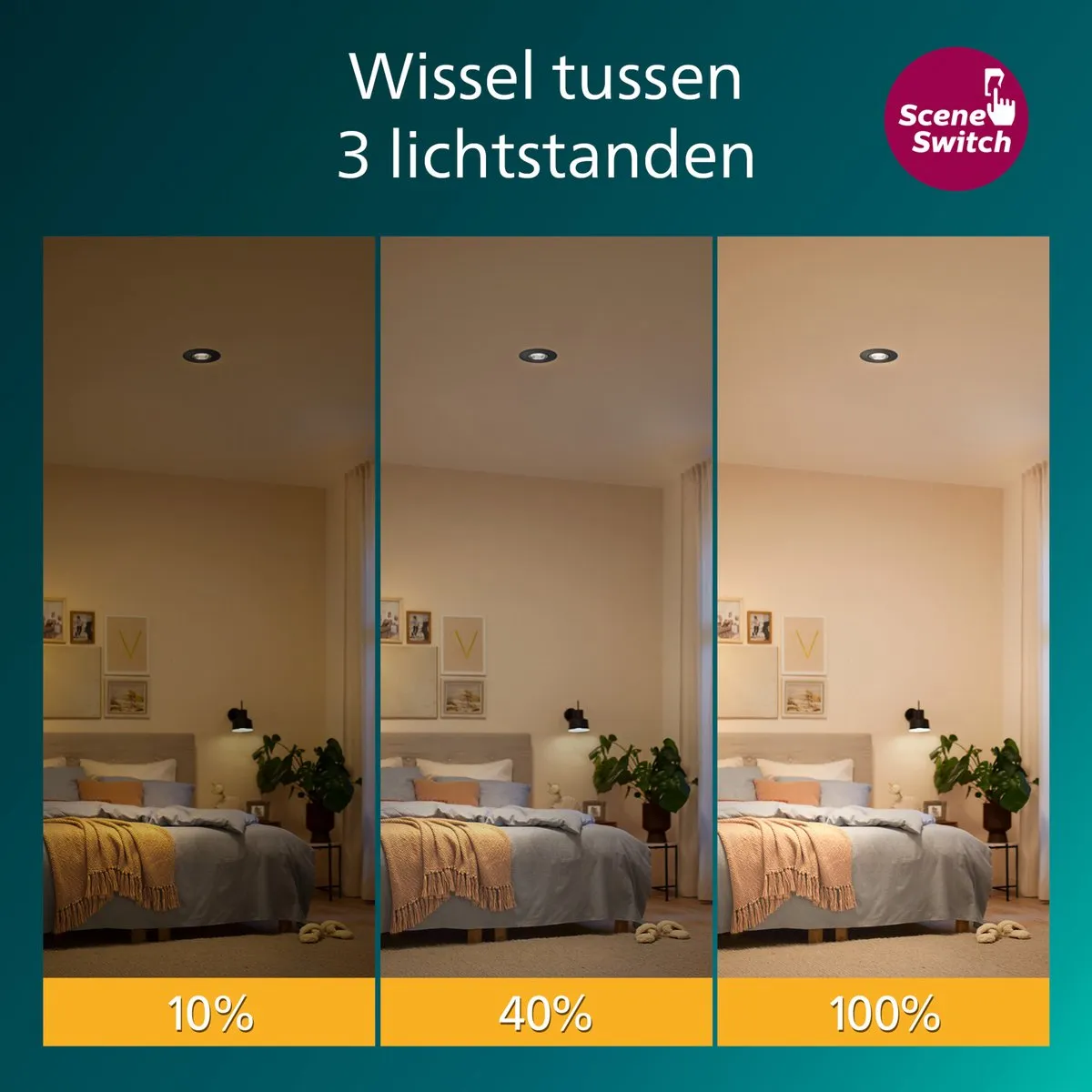 Philips Cilantro Inbouwspot 5W - 4000K - Zwart