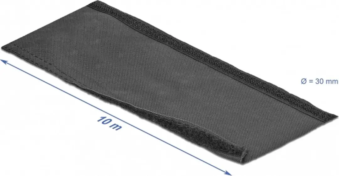 Delock Kabelgoot Stofslang 10m x 30mm Zwart - afbeelding 5 van 5