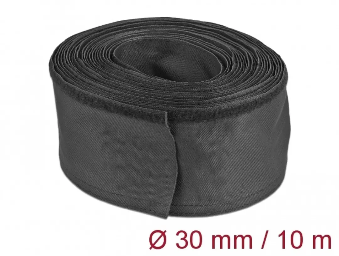 Delock Kabelgoot Stofslang 10m x 30mm Zwart