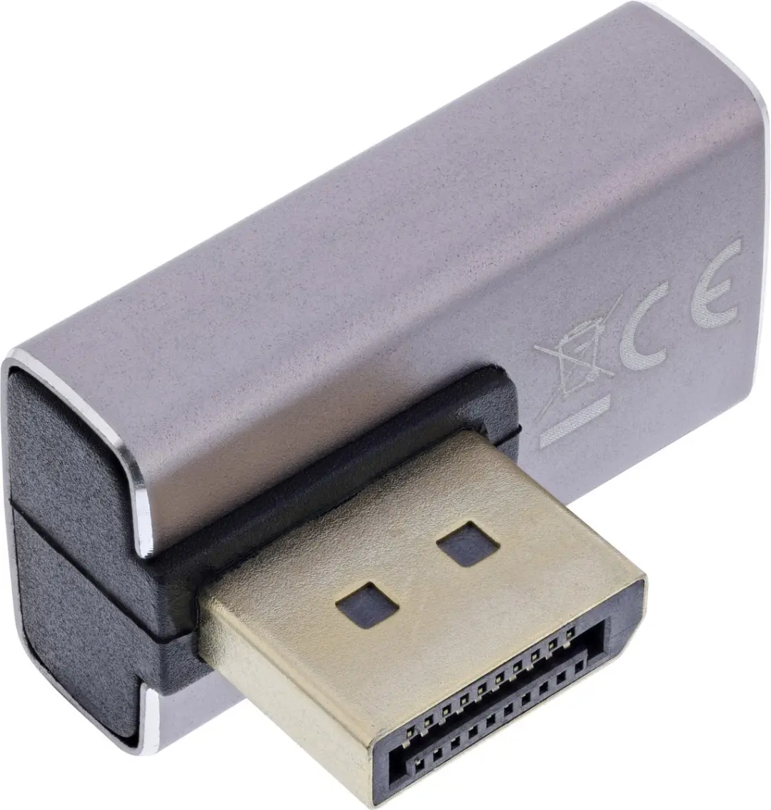 InLine DisplayPort 1.4 Adapter 90° Links - 8K - afbeelding 3 van 6