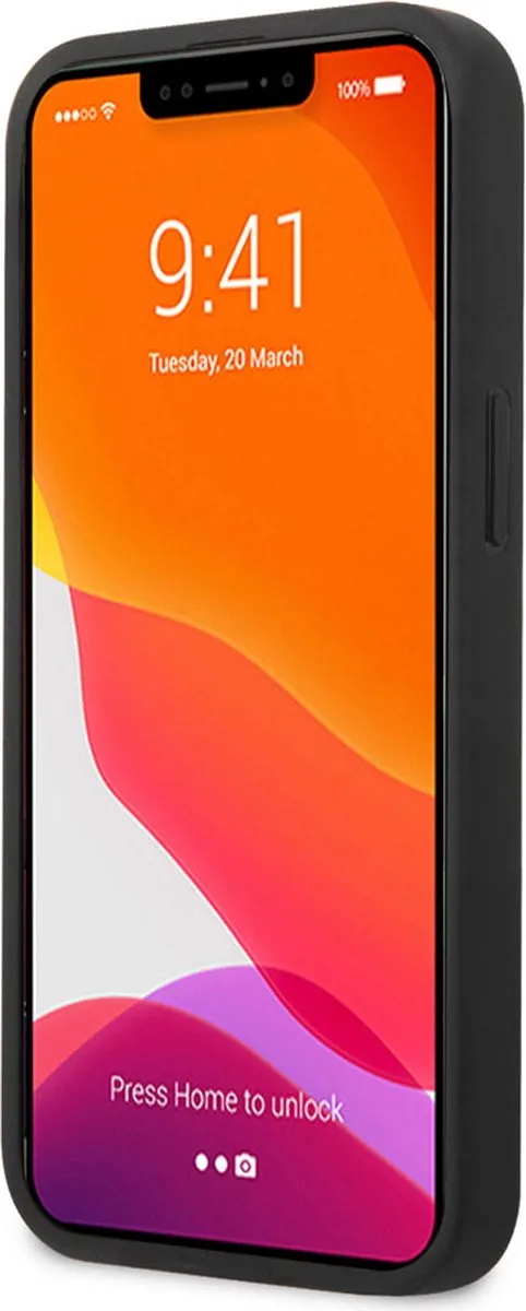 Mercedes-Benz iPhone 13 Mini Hoesje - Effen Zwart - afbeelding 6 van 6