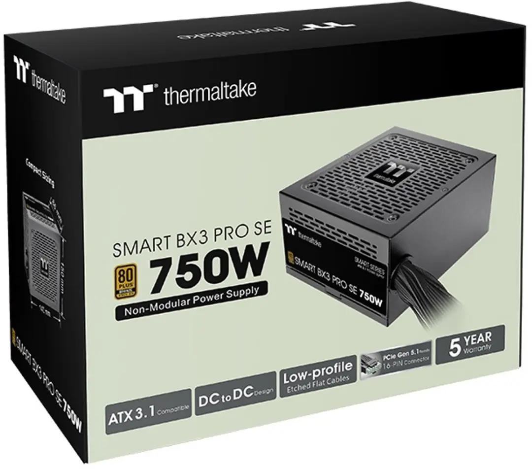 Thermaltake Smart BX3 Pro SE 750W Voeding - Zwart - afbeelding 3 van 5