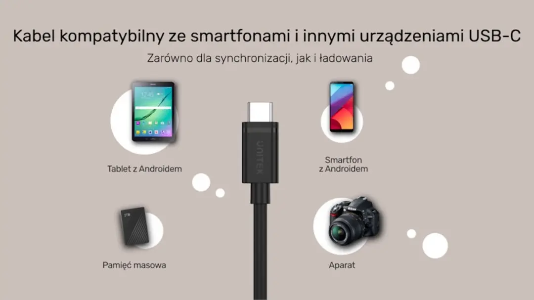 Unitek USB-C naar USB-C Kabel Y-C477BK01-2M 2m - Zwart - afbeelding 3 van 6