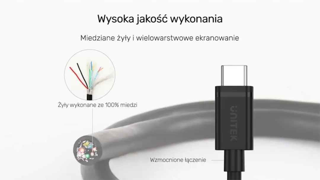 Unitek USB-C naar USB-C Kabel Y-C477BK01-2M 2m - Zwart - afbeelding 5 van 6