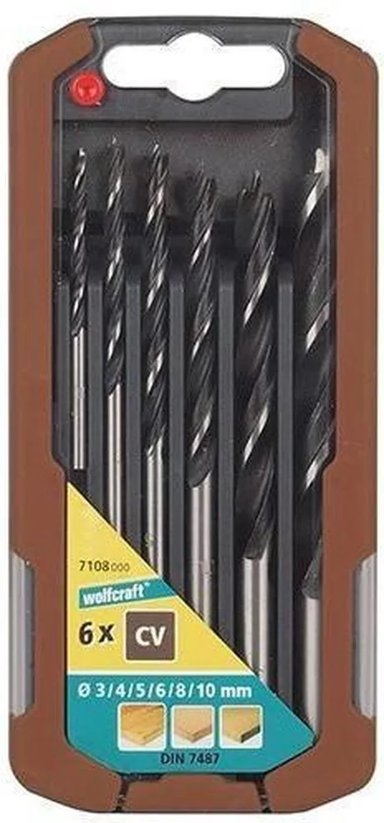 Wolfcraft Houtborenset 7108000 - 6-delig 3-10mm