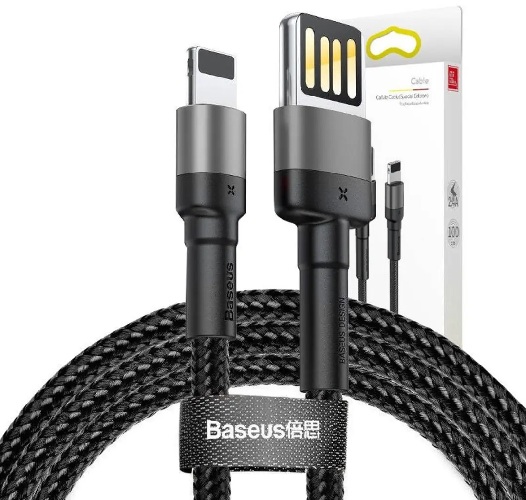 Baseus CALKLF-GG1 USB-Lightning Kabel 1m - 18W - Grijs - afbeelding 6 van 6