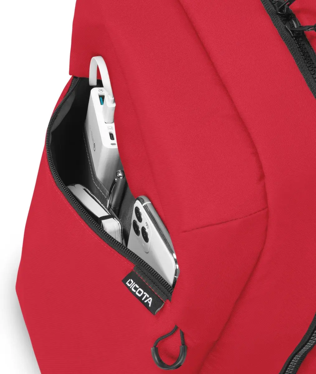 Dicota Commuter Rugzak 16L - 16" - Rood - afbeelding 6 van 6