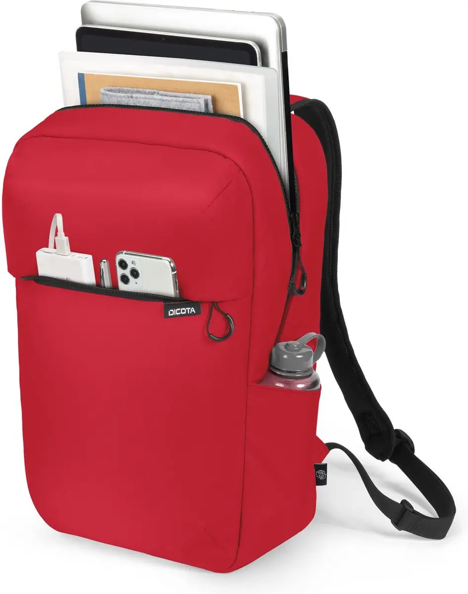 Dicota Commuter Rugzak 16L - 16" - Rood - afbeelding 4 van 6