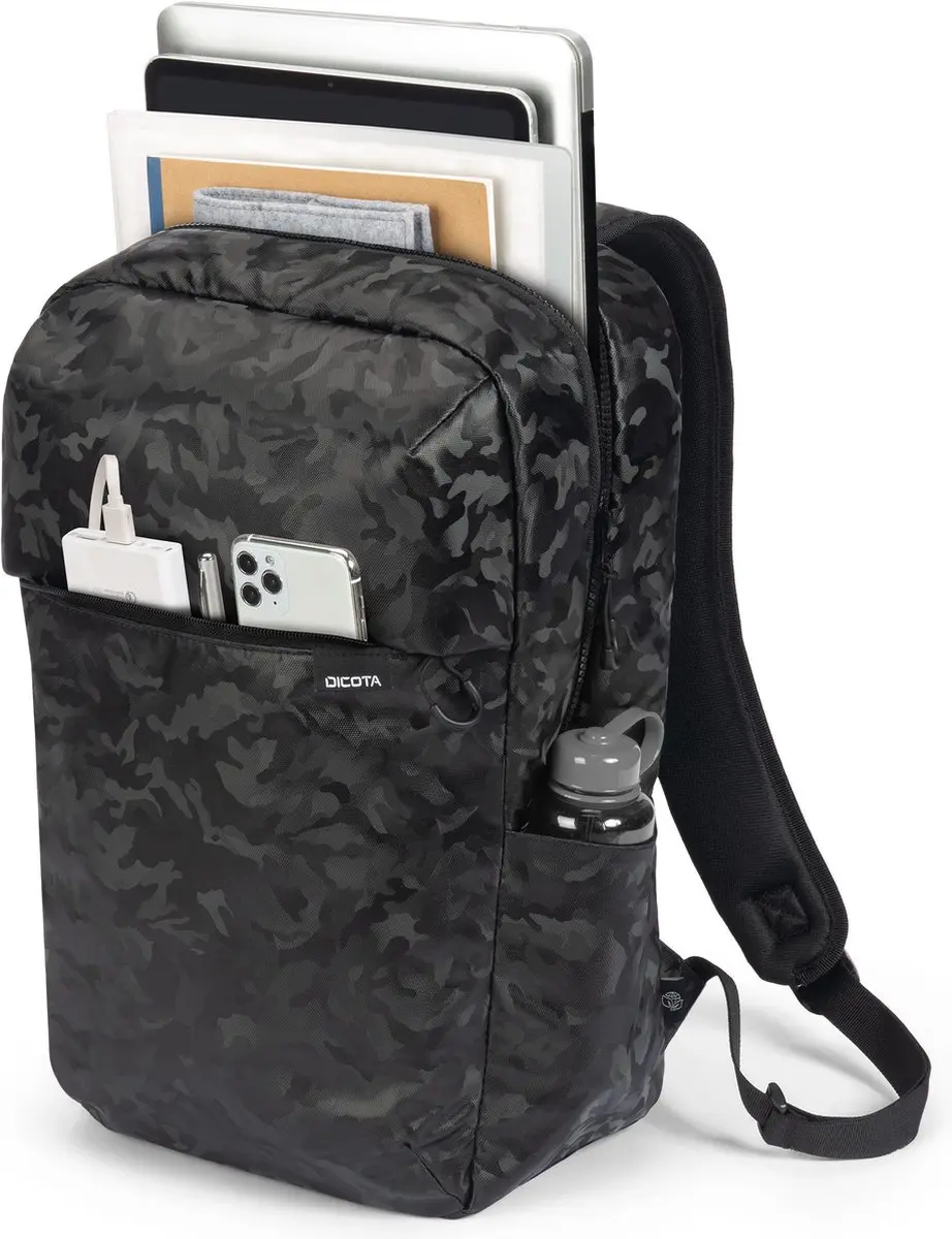 Dicota Commuter Rugzak 16L - 16 inch - Camouflage - afbeelding 2 van 6