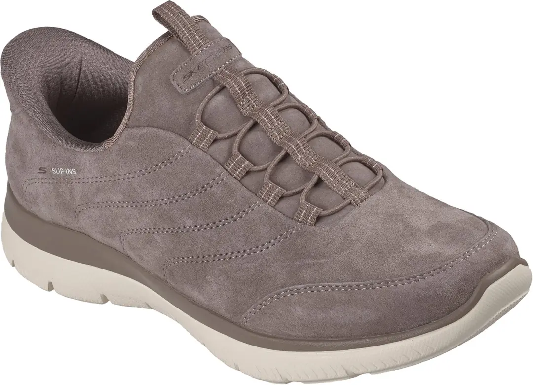 Skechers Summits Luxe Stride Sneakers Slip On Chocolate Taupe
