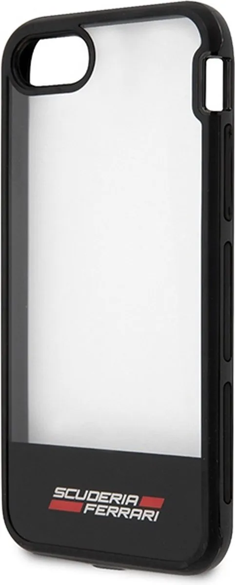 Ferrari Hardcase FEHCP7BISBK iPhone Hoesje - Transparant Zwart