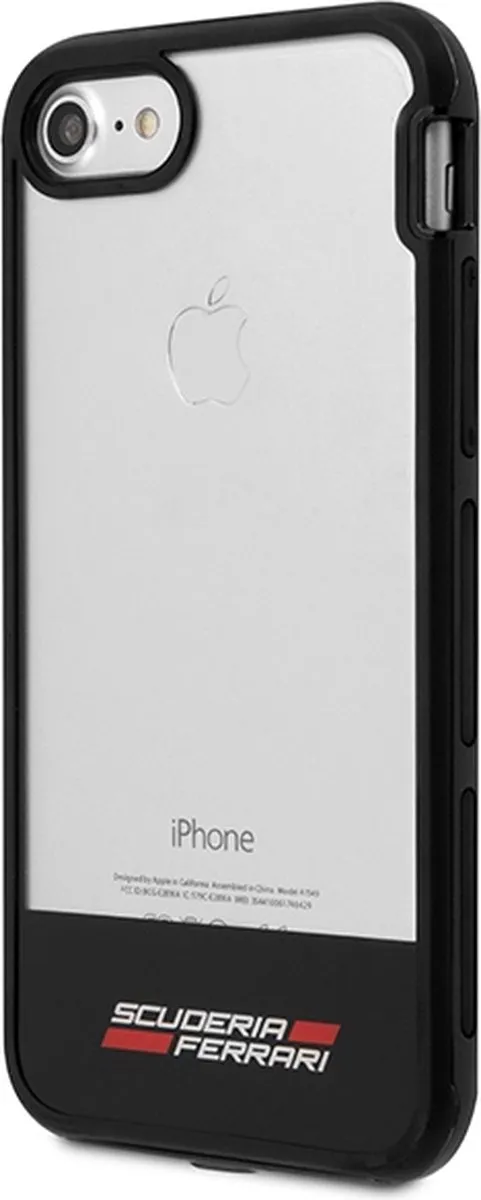 Ferrari Hardcase FEHCP7BISBK iPhone Hoesje - Transparant Zwart