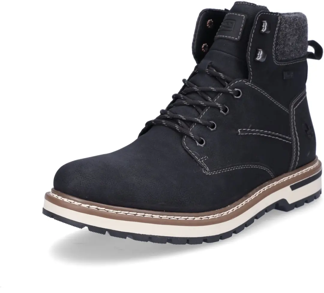 Rieker Heren F3832 Veterschoenen RiekerTEX Comfort Wijdte G Zwart