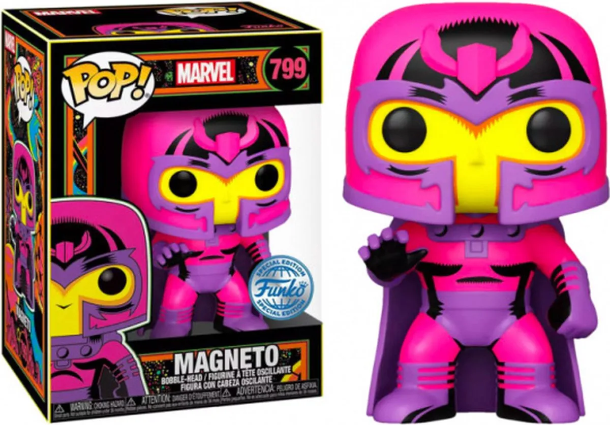Marvel Funko POP! Black Light Magneto Exclusief 9cm - Multicolours