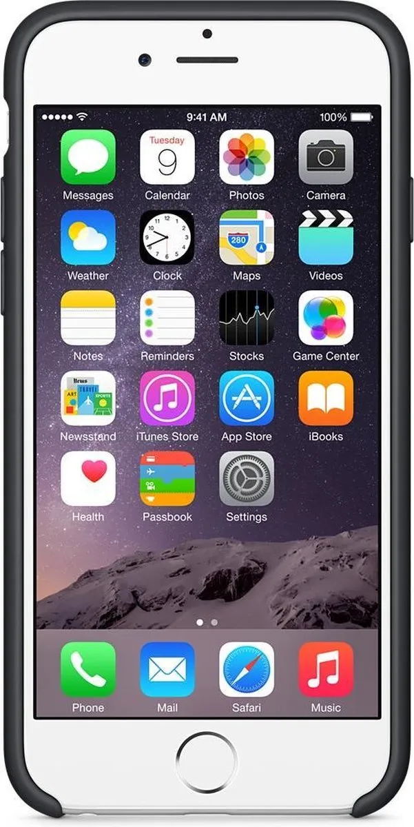 Apple Siliconen Hoesje iPhone 6/6S MGQF2ZM/A - Zwart