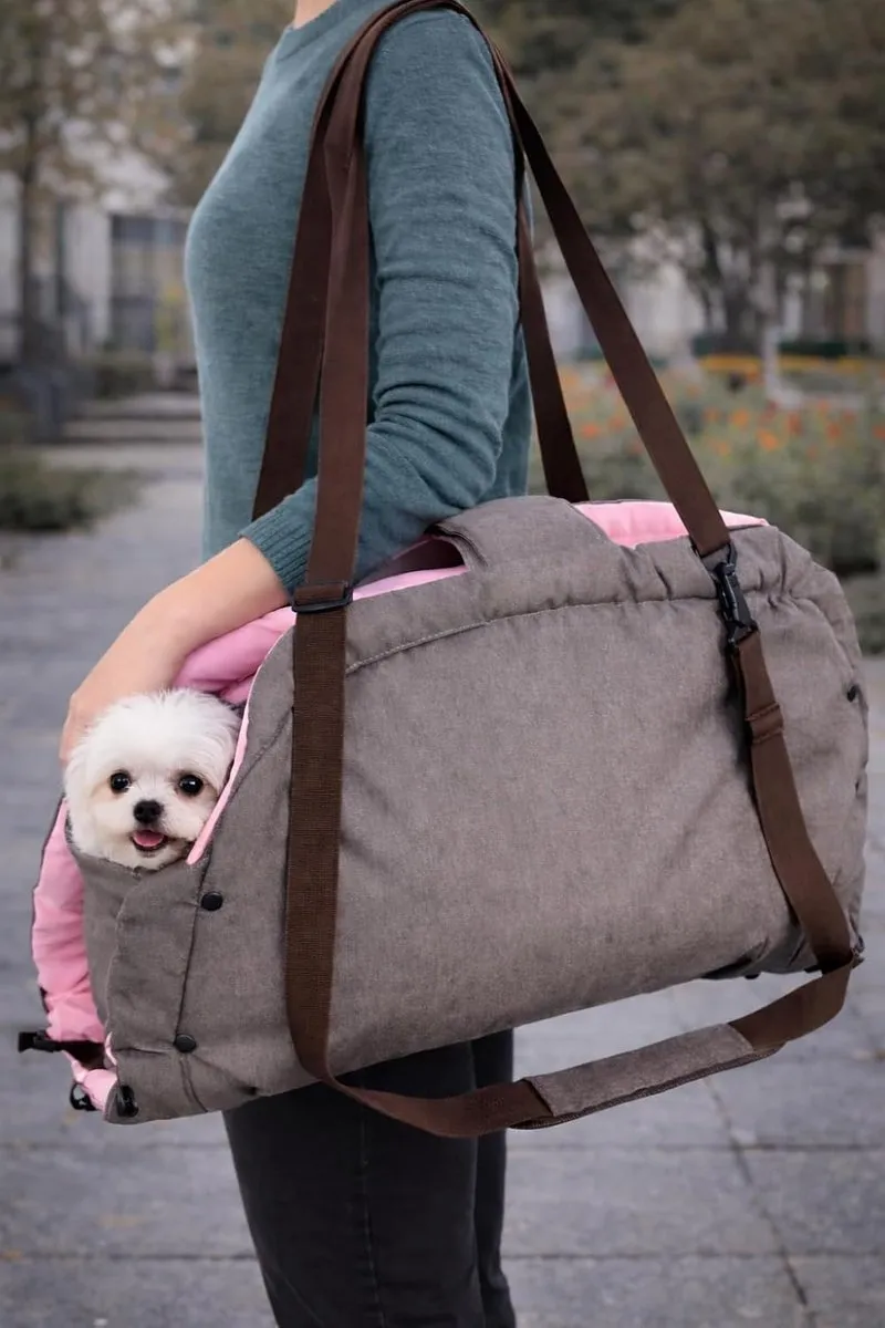 Flamingo Xenos Taupe Draagtas Hond/Kat - 62x26x28cm