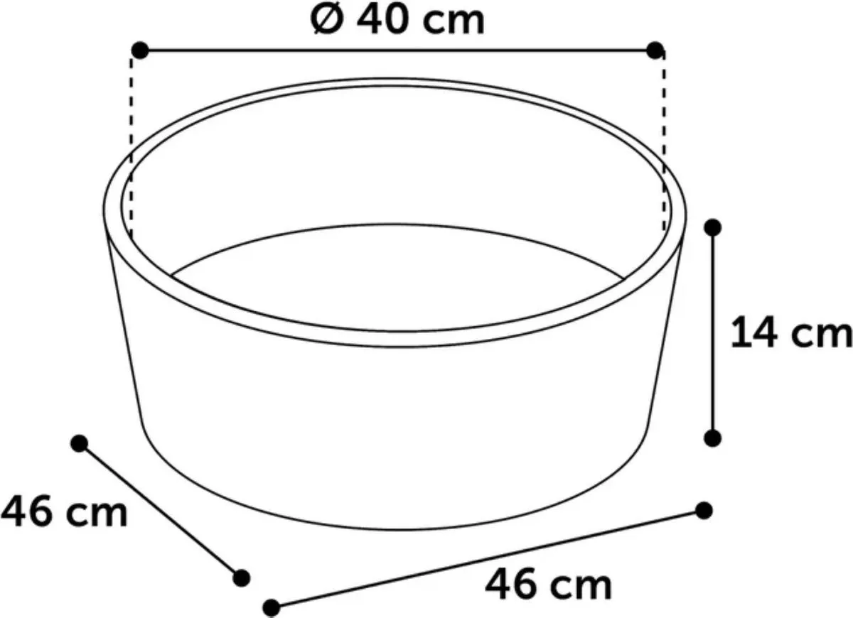 Flamingo Zinzi Mand - 40cm - Donkergrijs & Lichtgrijs