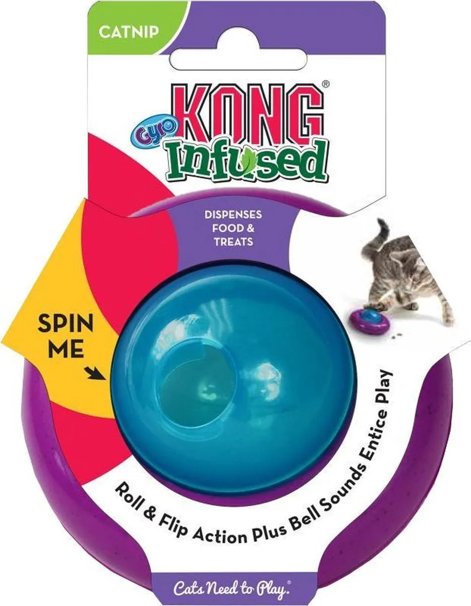 KONG Kat Infused Gyro - 10x10x6,5cm Paars - afbeelding 3 van 3