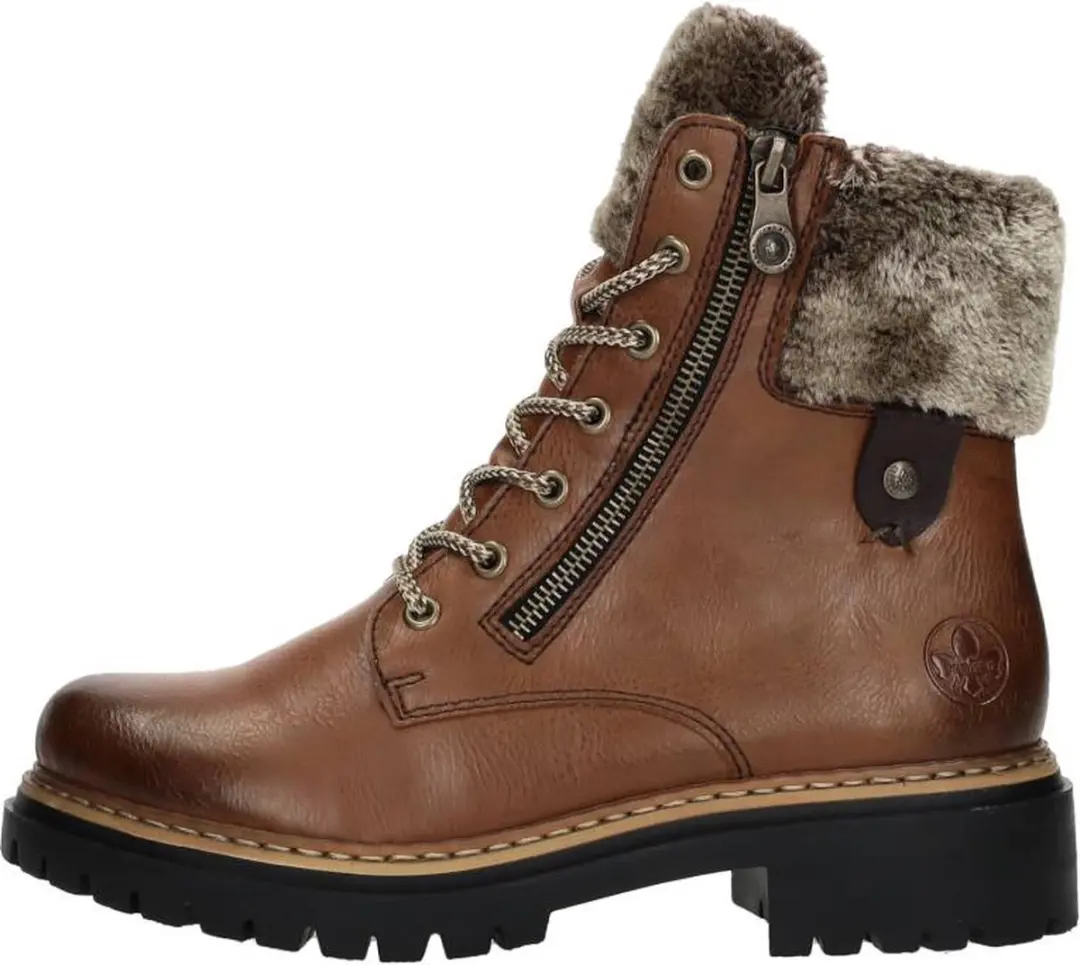 Rieker Veterboots Synthetisch - Cognac - Maat 39 - afbeelding 2 van 6