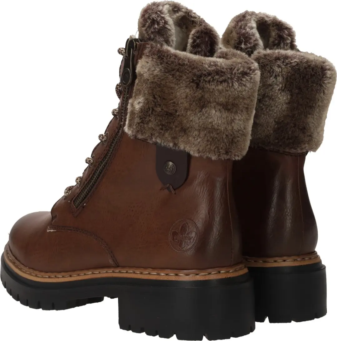 Rieker Veterboots Synthetisch - Cognac - Maat 39 - afbeelding 5 van 6