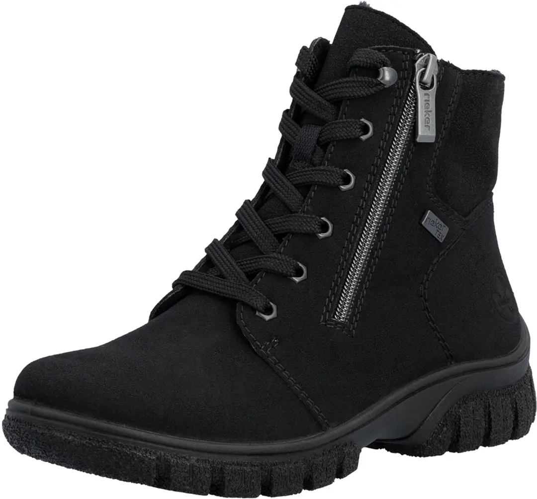 Rieker Dames Z7246 Veterschoenen RiekerTEX Comfort Wijdte G Zwart