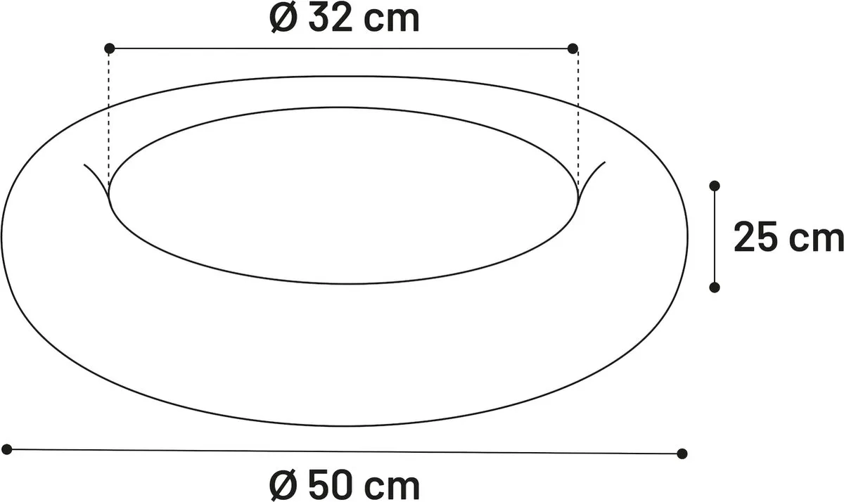Flamingo Hondenmand Donut - Lichtbruin - Ø50cm