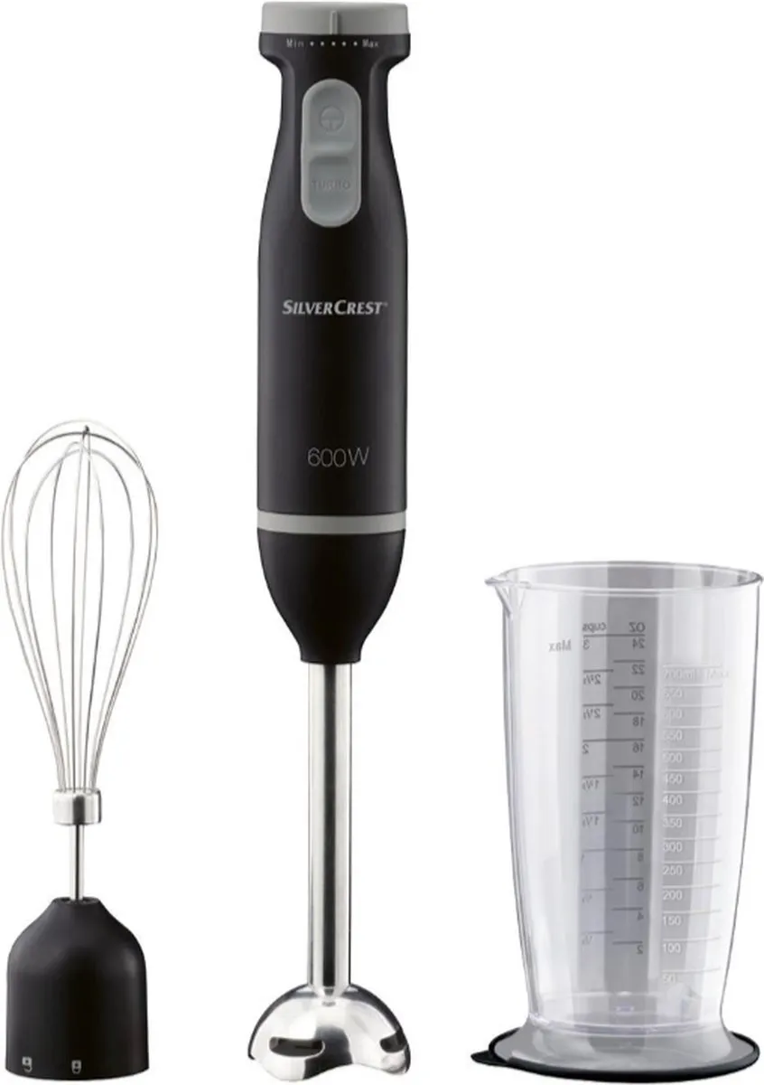 Silvercrest 2-in-1 Staafmixer 600W - 0,7L - Zwart