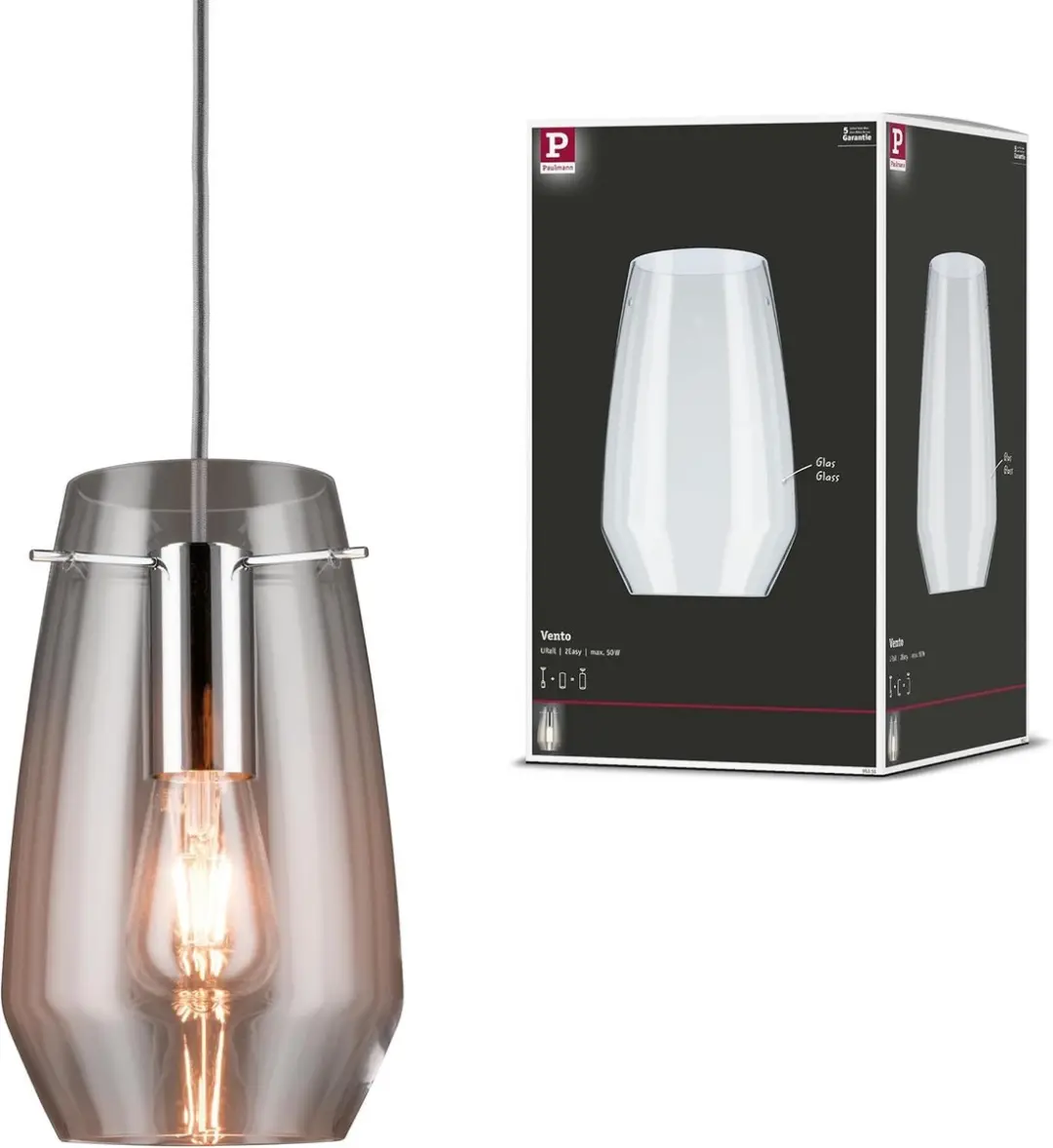 Paulmann Vento 95351 URail Systeem - Transparant - afbeelding 6 van 6