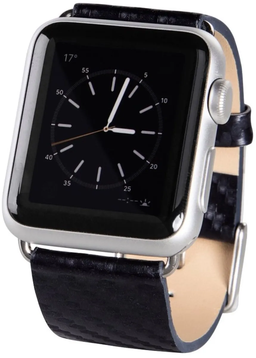 Hama Carbon Horlogeband 22mm - 38mm Apple Watch - Blauw