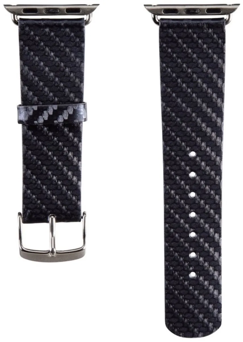 Hama Carbon Horlogeband 22mm - 38mm Apple Watch - Blauw