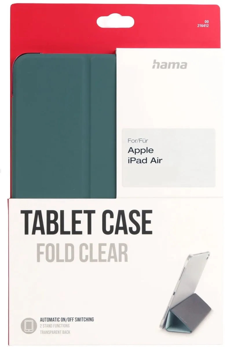 Hama Fold Clear Tabletcase - Apple iPad Air 10.9" Groen - 00216412