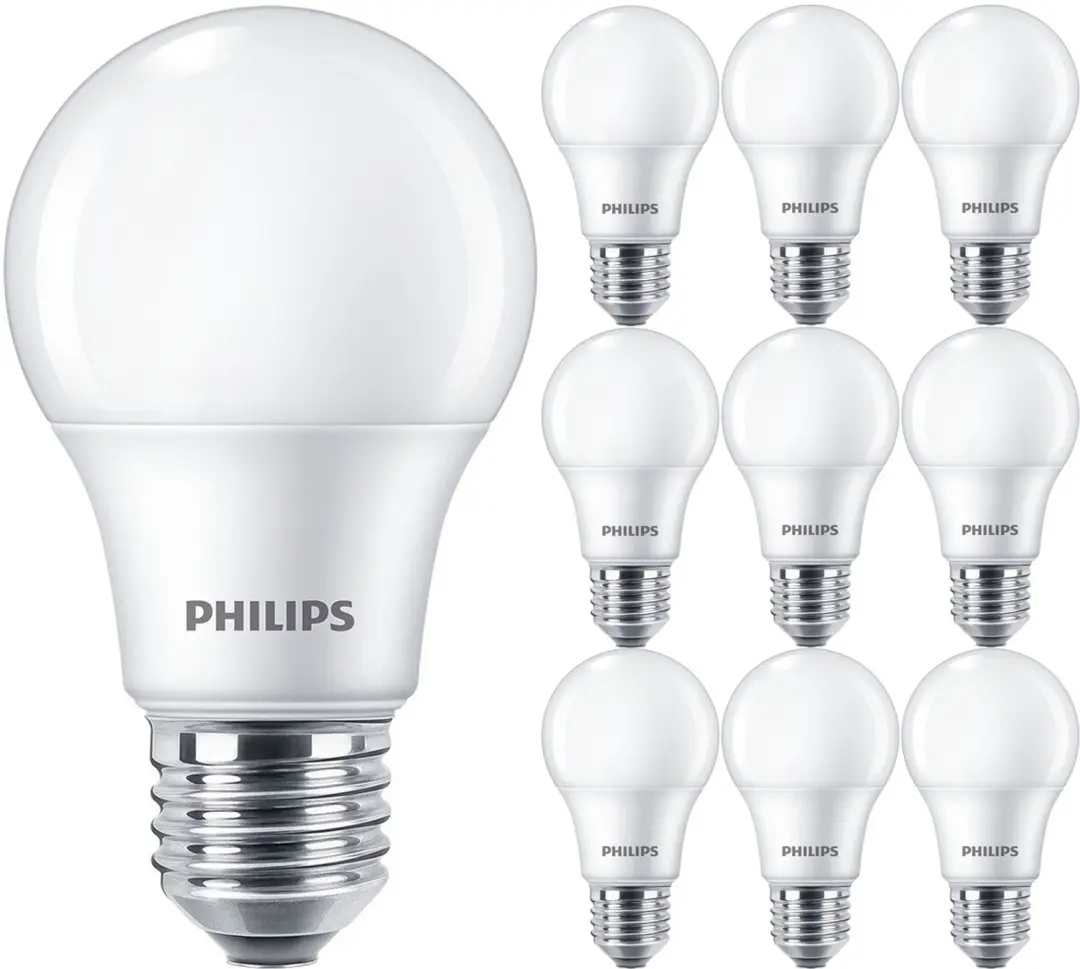 PHILIPS - LED Lamp E27 10 Pack - Corepro LEDbulb E27 Peer Mat 8W 806lm - 840 Natuurlijk Wit 4000K | Vervangt 60W - afbeelding 2 van 2