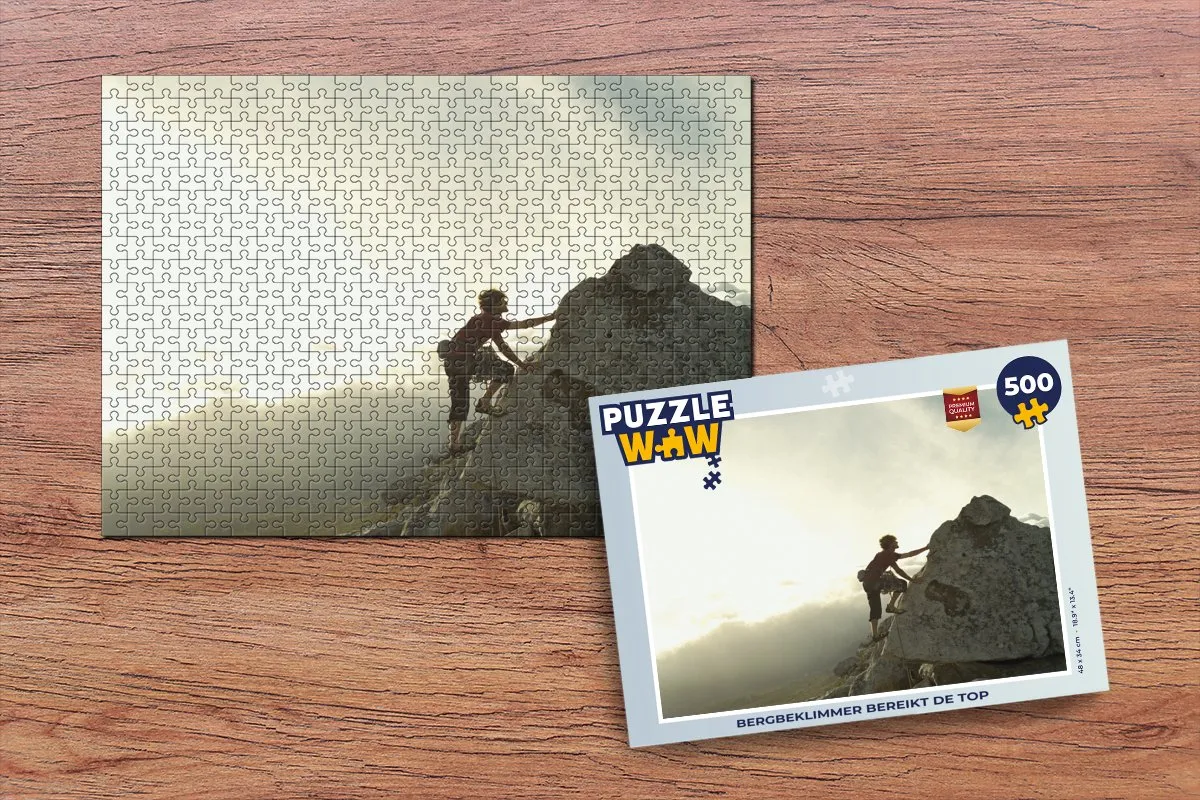 PuzzleWow Bergbeklimmer Legpuzzel 500 Stuks