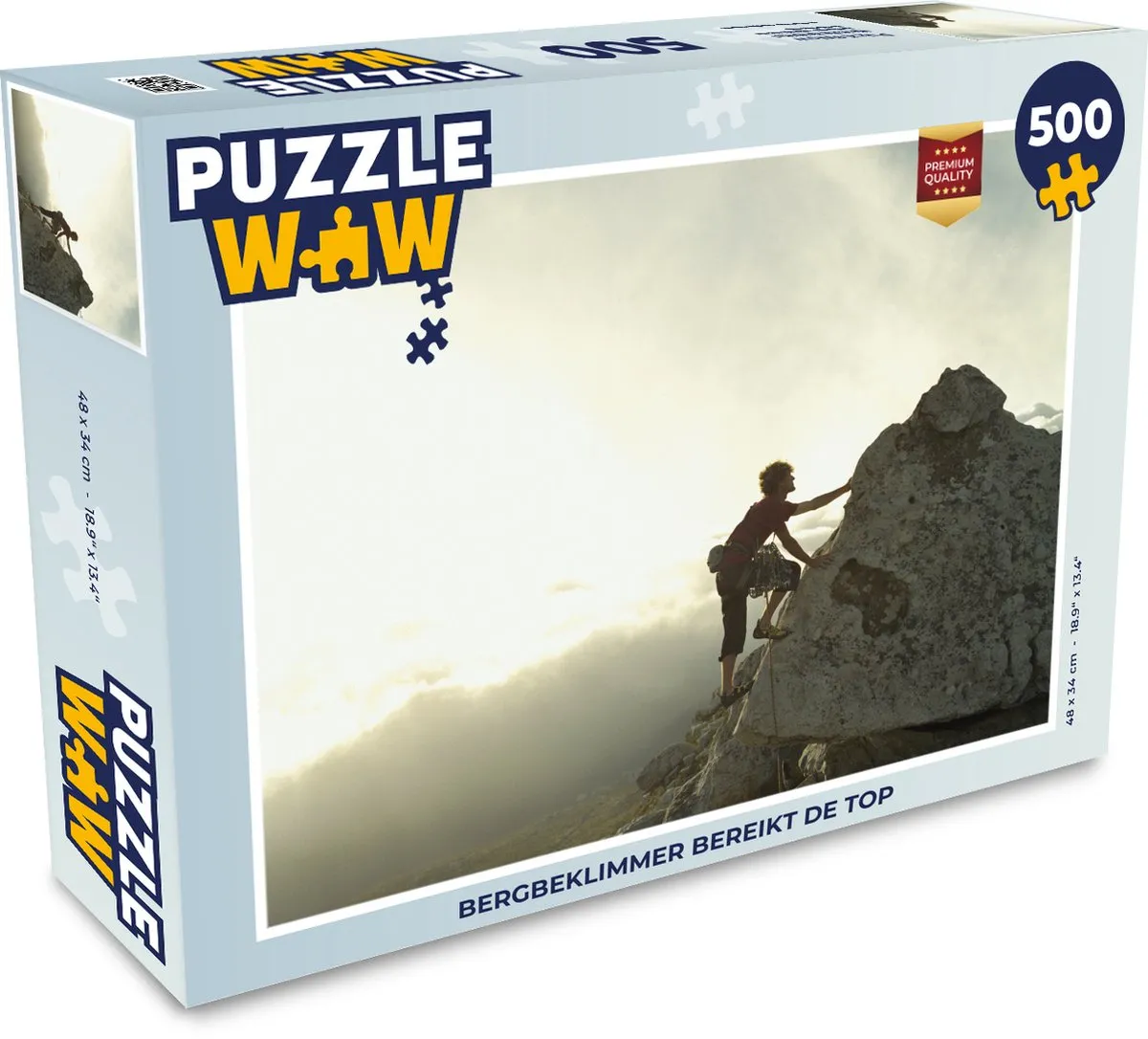 PuzzleWow Bergbeklimmer Legpuzzel 500 Stuks - Multicolor