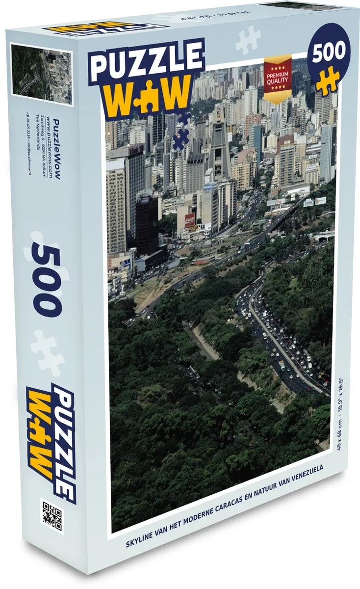 PuzzleWow Skyline Caracas Venezuela Legpuzzel 500 Stuks