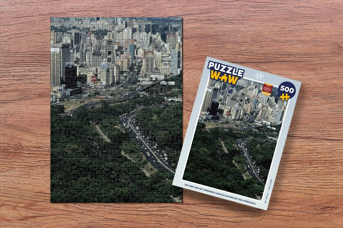 PuzzleWow Skyline Caracas Venezuela Legpuzzel 500 Stuks - Multicolor