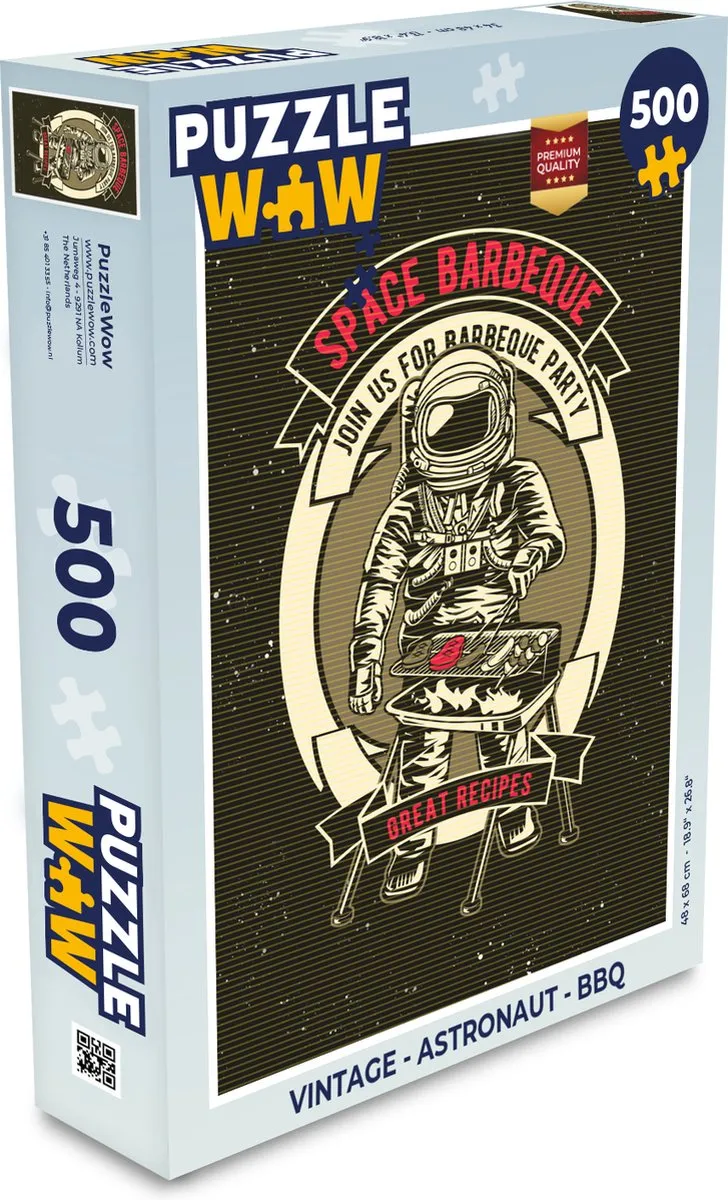 PuzzleWow Vintage Astronaut Legpuzzel 500 Stuks