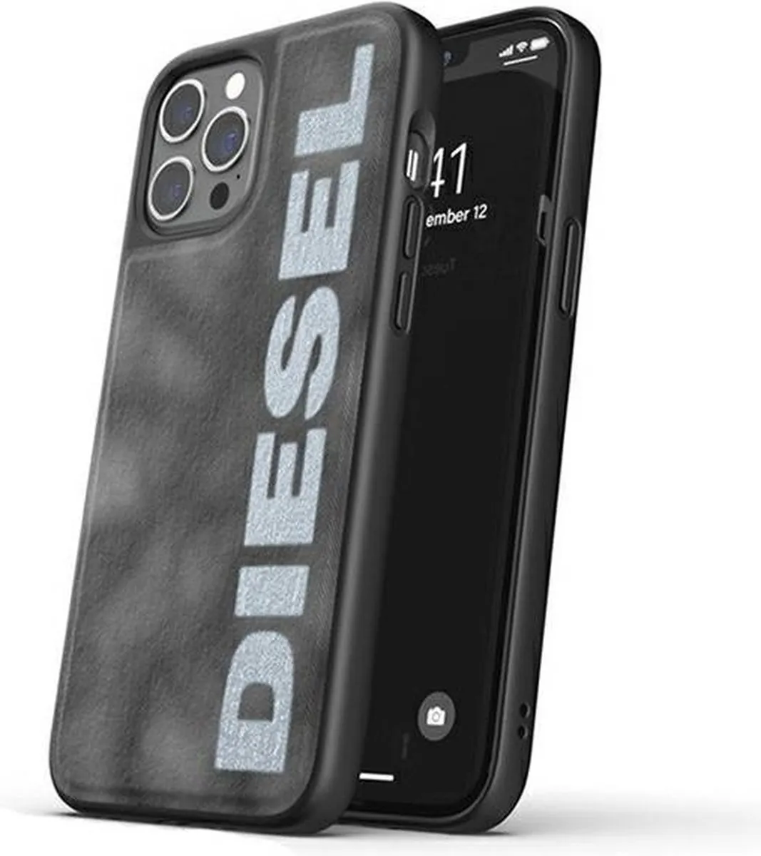 Diesel Bleached Denim Hoesje - Apple iPhone 12/12 Pro Grijs - afbeelding 6 van 6