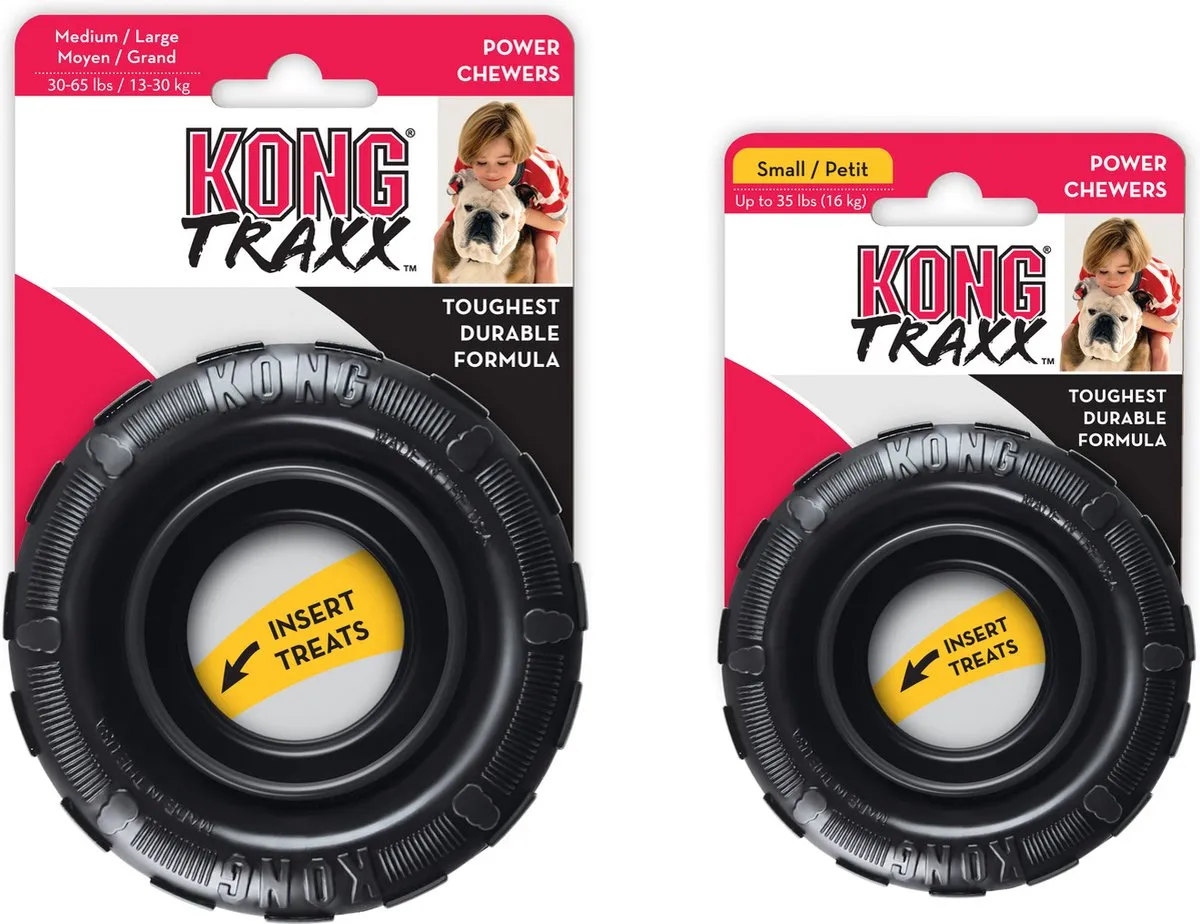 KONG Traxx Hondenspeelgoed M/L - Zwart