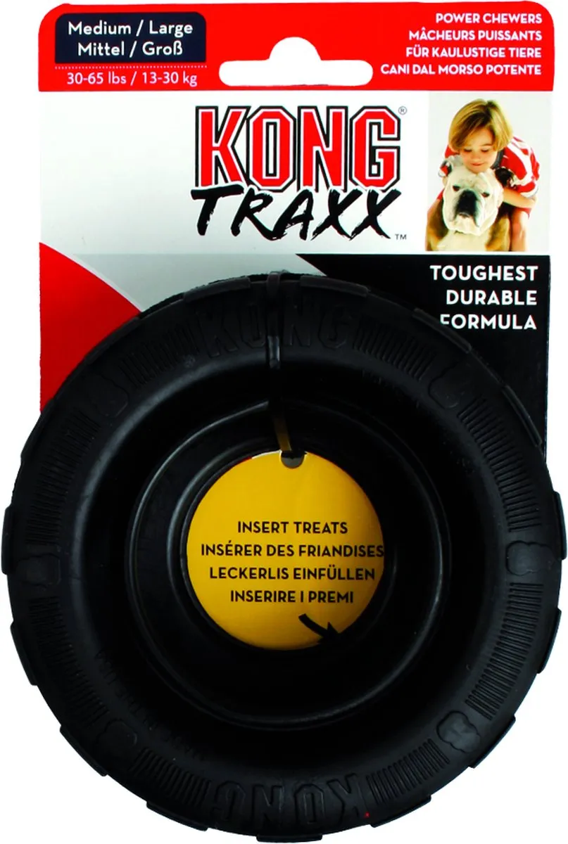 KONG Traxx Hondenspeelgoed M/L - Zwart