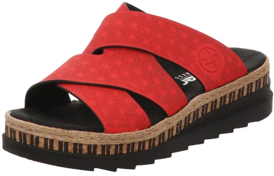 Rieker Damen Pantolette in rot