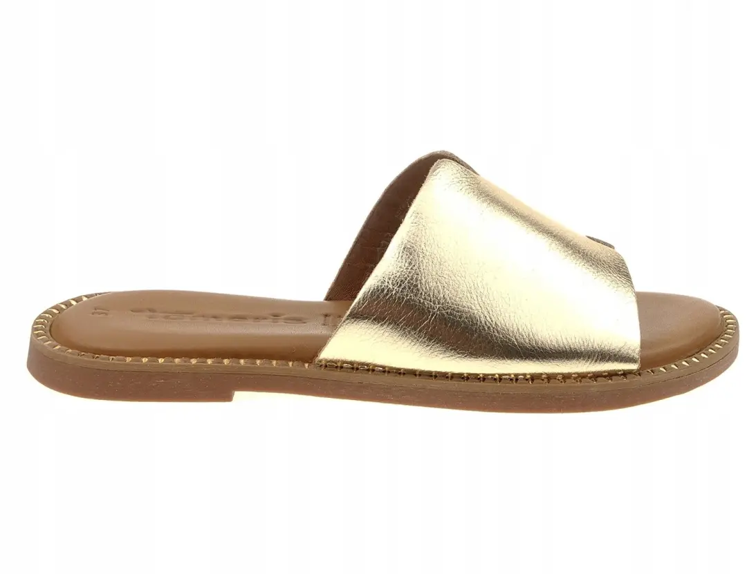 Tamaris Dames Klompjes 27135 Goud Leer Maat 37