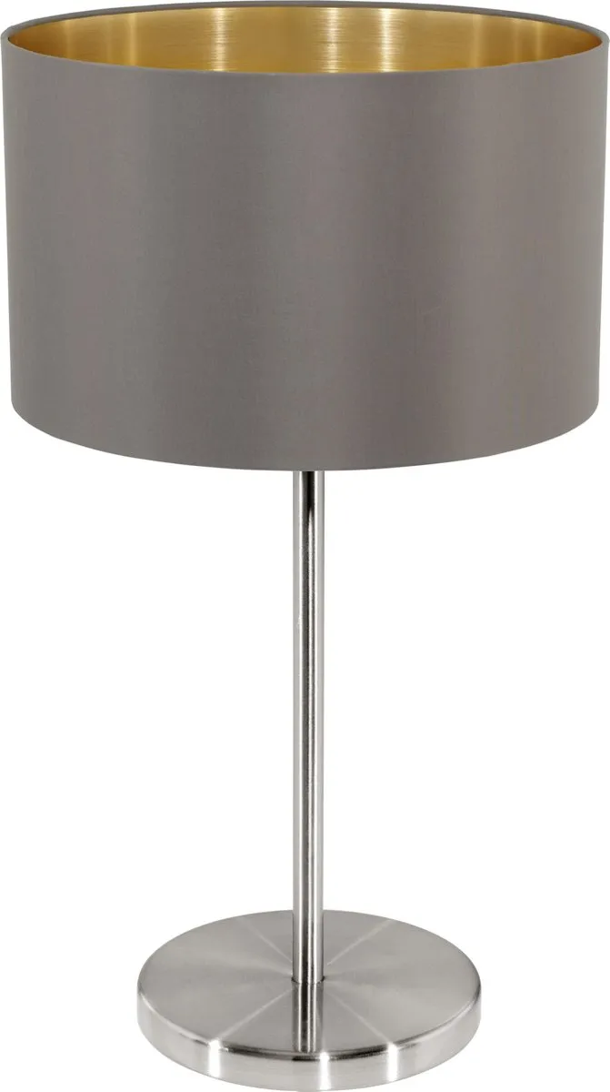 Eglo Maserlo Tafellamp - 1 Licht Ø230mm - Cappuccino/Goud