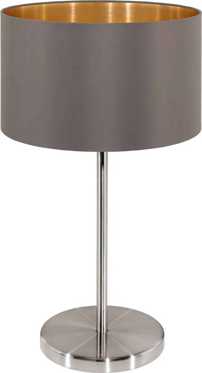 Eglo Maserlo Tafellamp - 1 Licht Ø230mm - Cappuccino/Goud