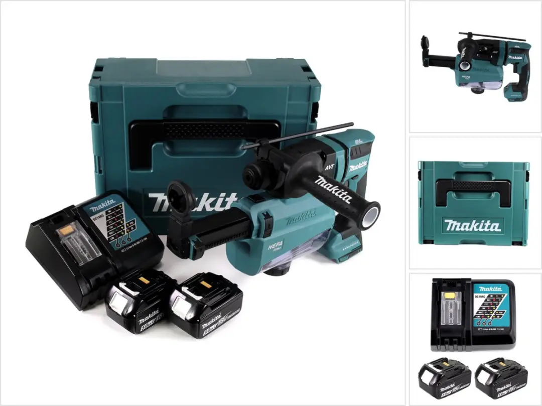 Makita DHR182RTWJ SDS-Plus Accu-combihamer 18V - 2x 5.0Ah - afbeelding 2 van 6