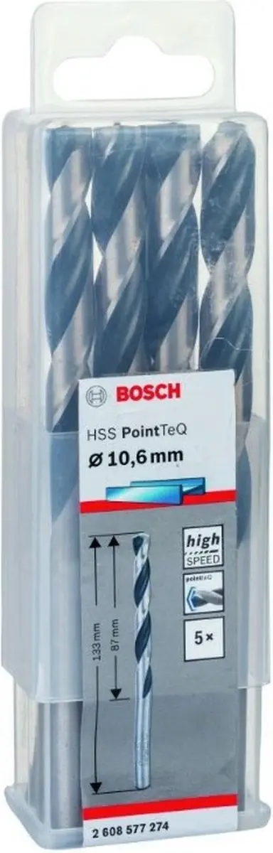 Bosch HSS PointTeQ Metaalboor 10.6mm - 5 Stuks - afbeelding 2 van 2
