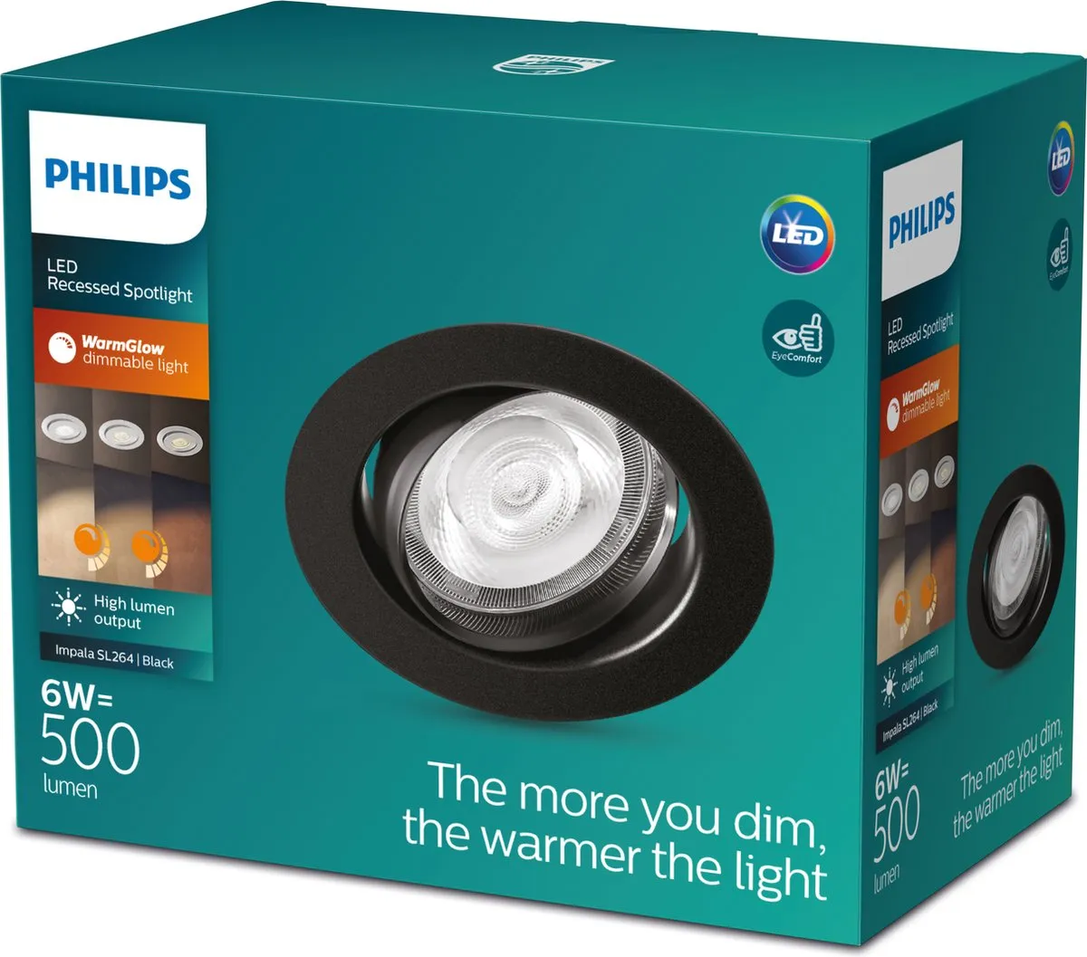 Philips Impala Inbouwspot 1-lichts - Ø9.2cm - Nikkel