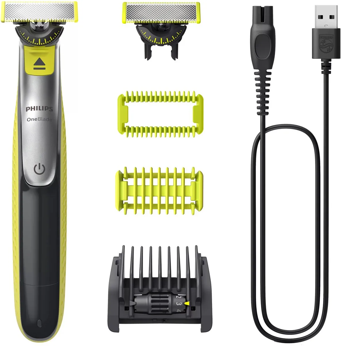 Philips OneBlade 360 QP2834/23 Scheerapparaat - 5 Opzetstukken - Zwart/Grijs