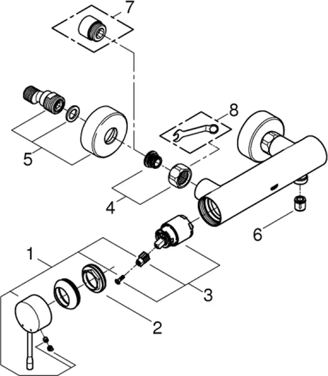 GROHE Essence Douchemengkraan 1/2" - Chroom - afbeelding 3 van 3